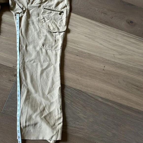 Lauren Ralph Lauren 100% Silk Modern Minimalist Cargo Pants Size 8 - Picture 6 of 10